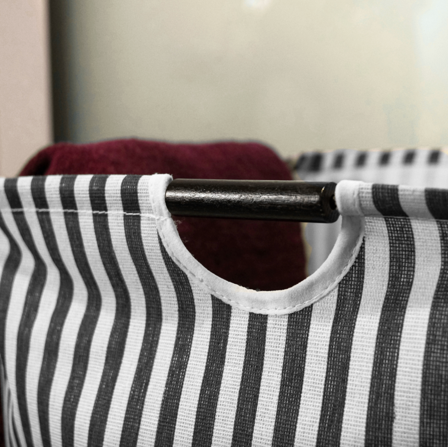 Tvättkorg i canvasrand