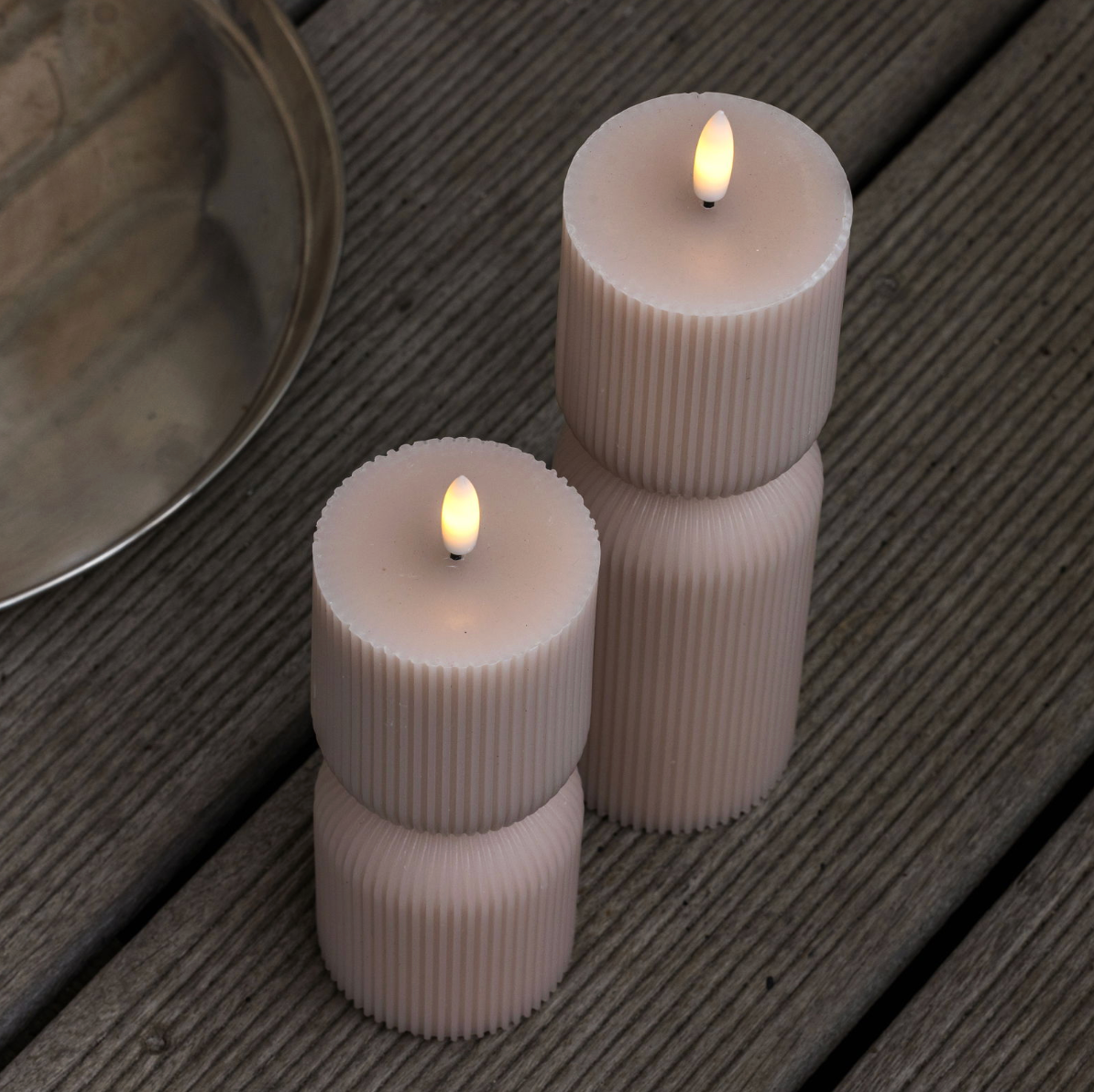 LED Blockljus / Räfflor – 2 st