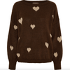 Stickad Clover Knit - Moro brown