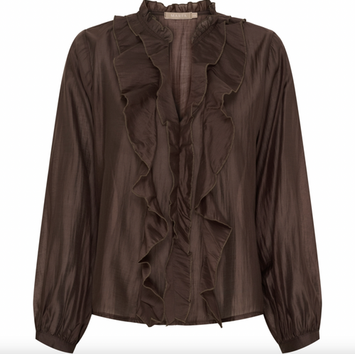 Skjortblus - Naira Moro brun