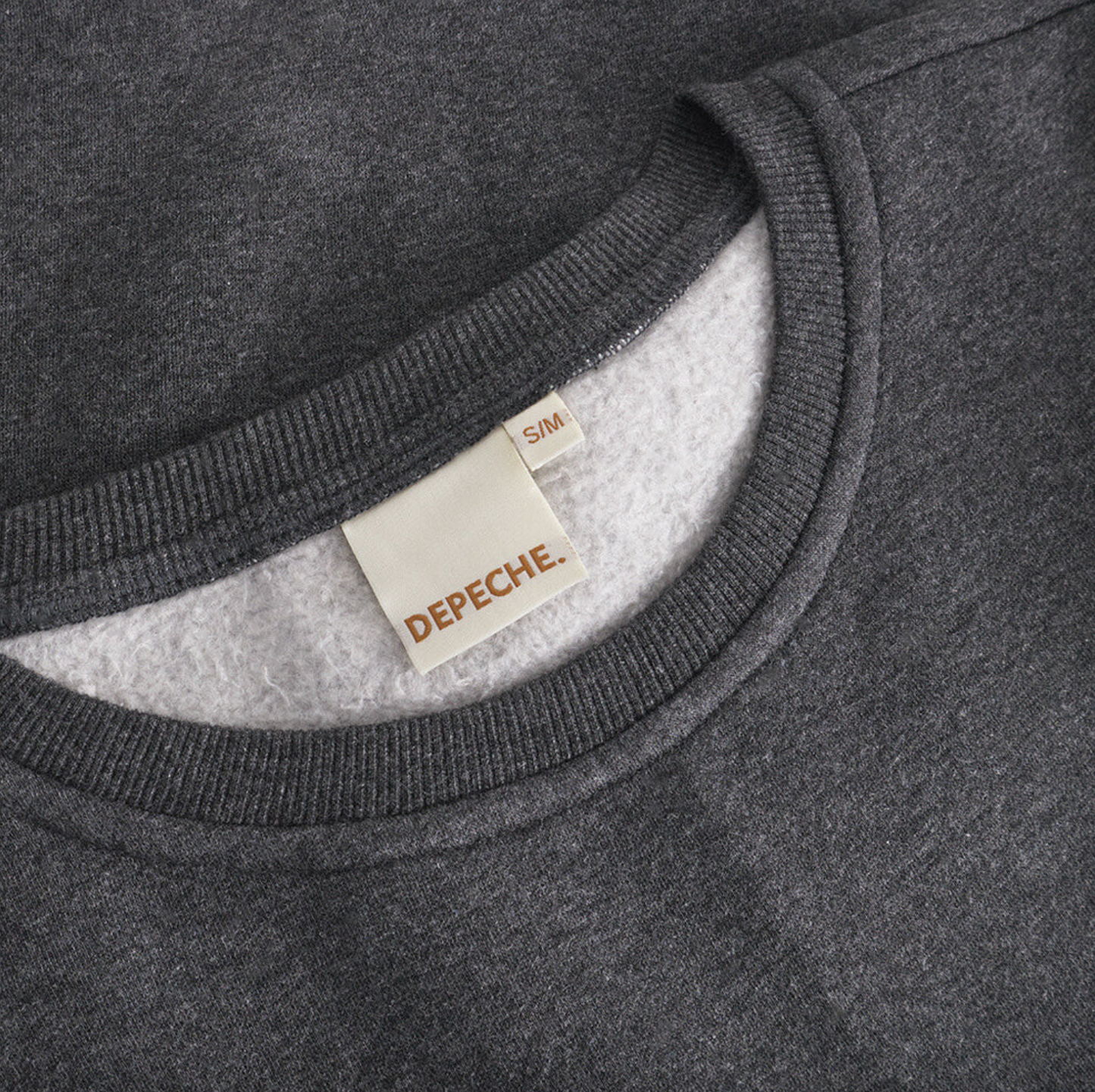 Sweatshirt med broderi - Grå oversize