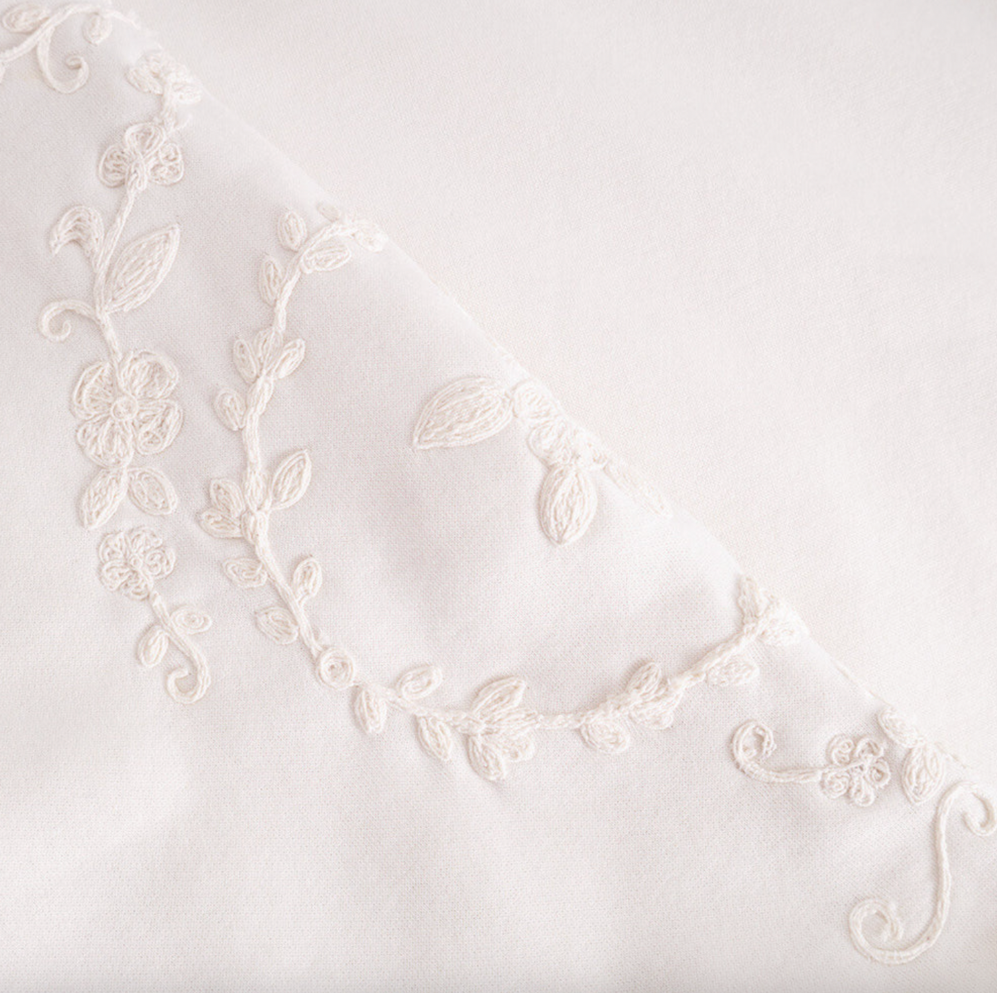 Sweatshirt med broderi - White oversize