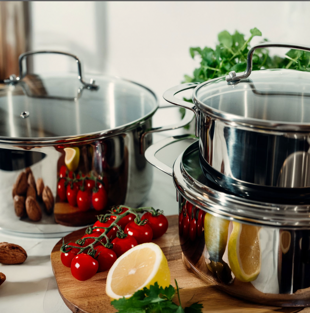 7-delat kastrullset i rostfritt stål