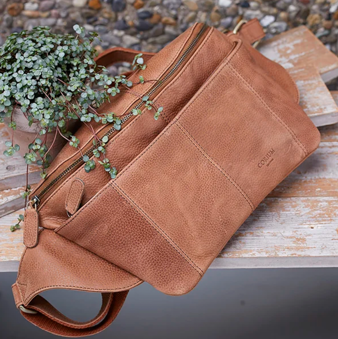 Midjeväska Stor - Cognac