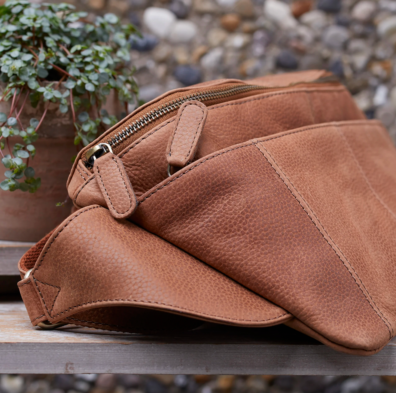 Midjeväska Stor - Cognac