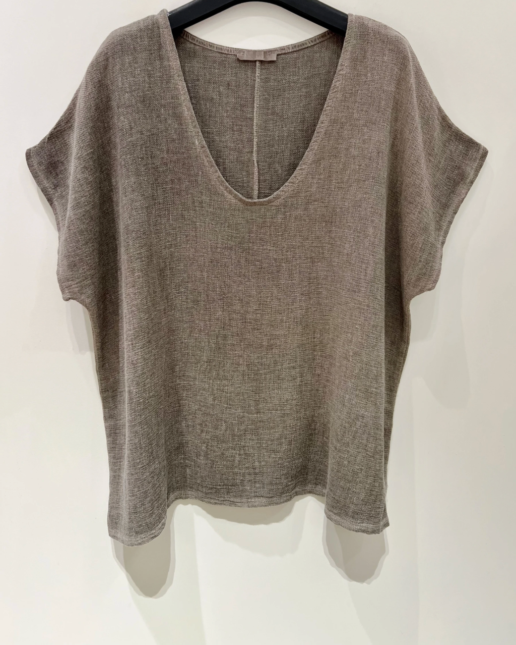 T-shirt Cozy linmix - Brun