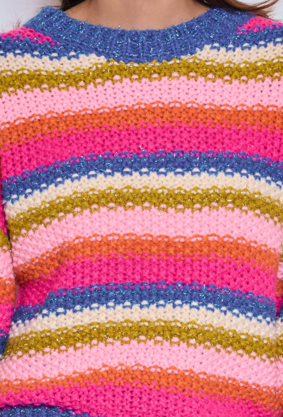 Stickad CREATION rosa