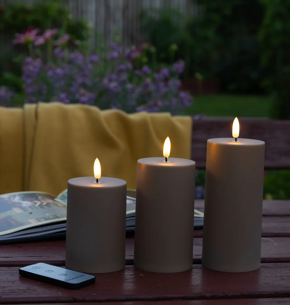LED Utomhus Blockljus set av 3 st – Sand