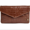 Plånbok krokodil i läder - Cognac