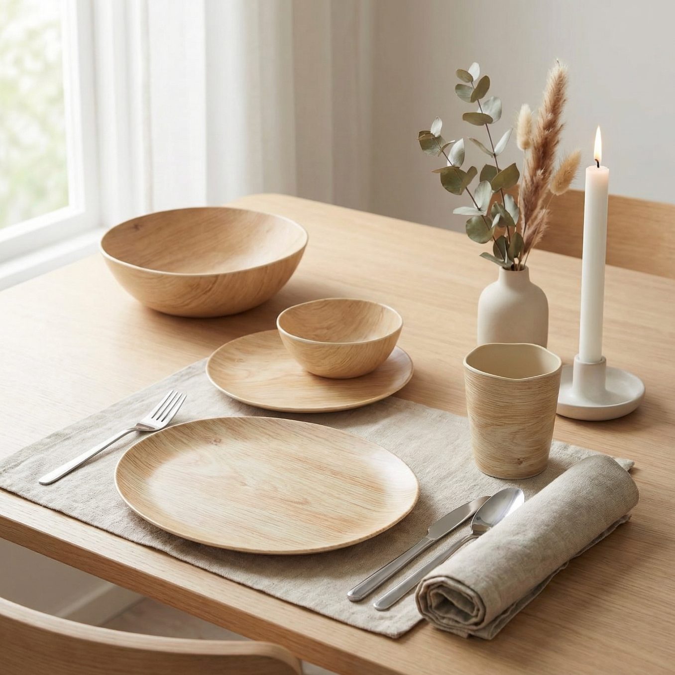 Skål Wood melamin - Flera storlekar