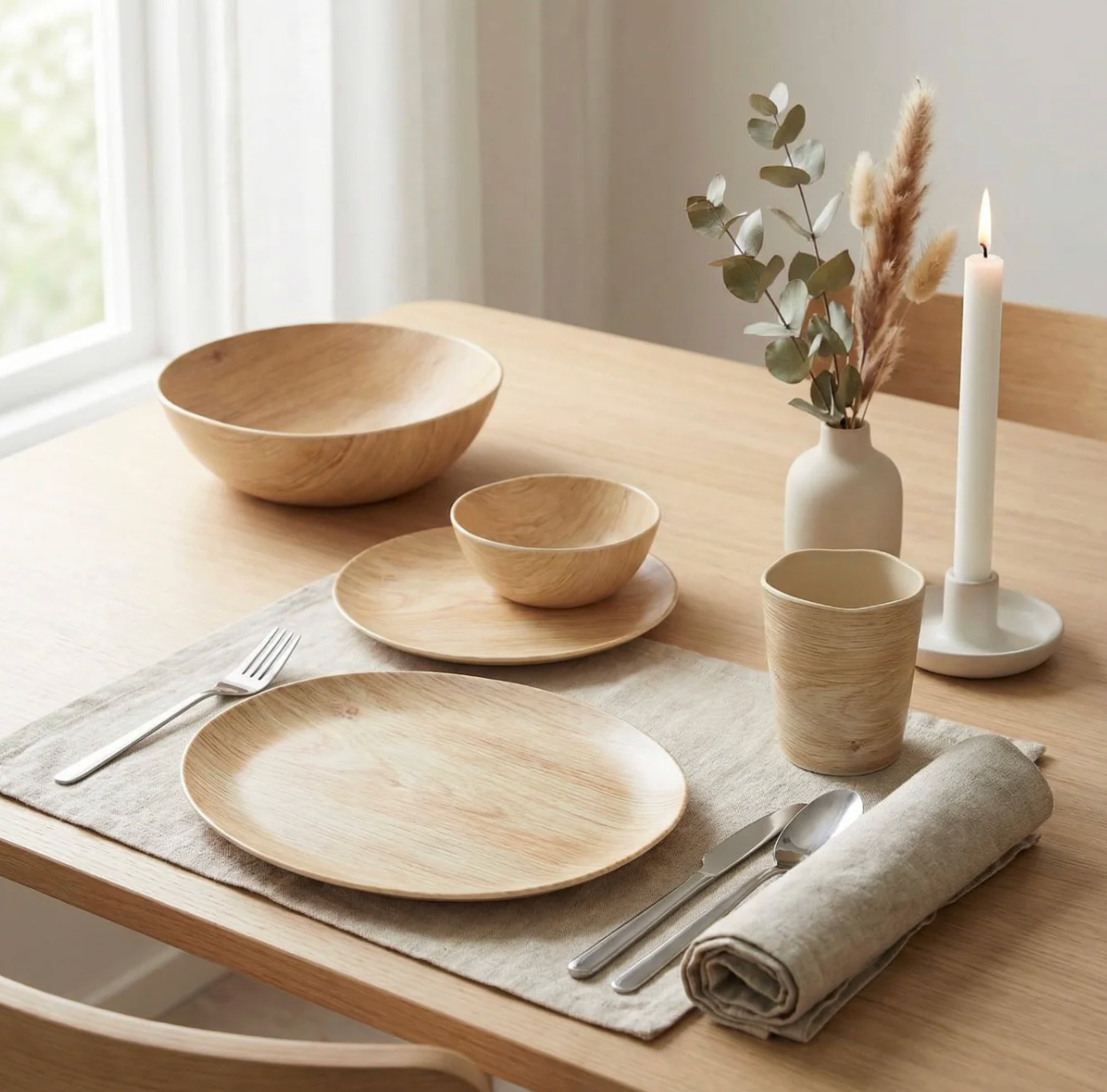 Tallrik Wood melamin Ø26 cm