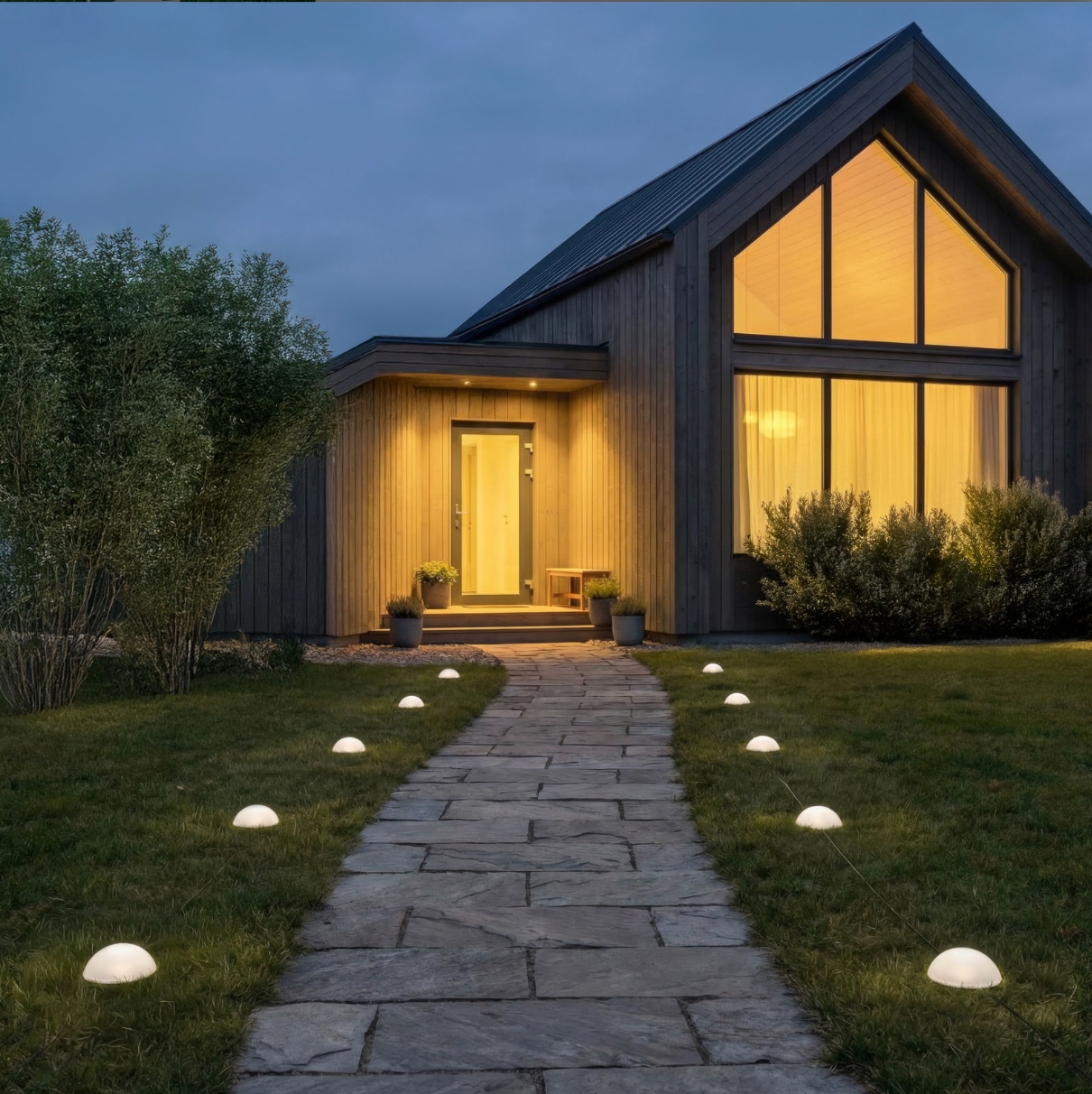 Solar Halvkula LED-lampa - 5-pack