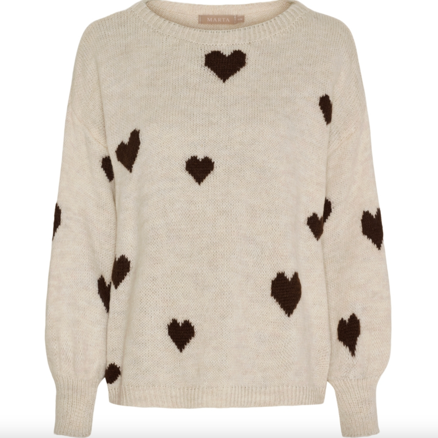 Stickad Clover Knit - Beige