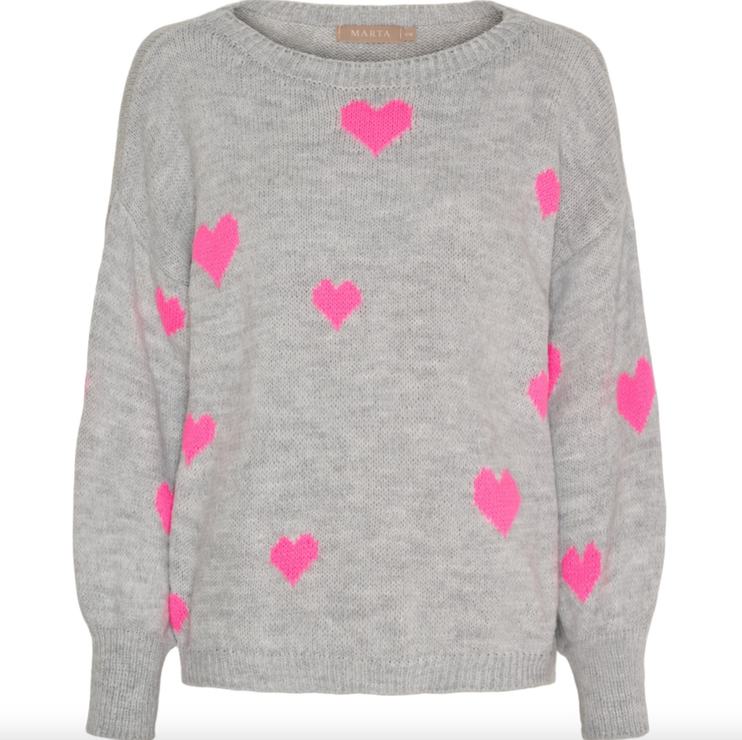 Stickad Clover Knit - Grey