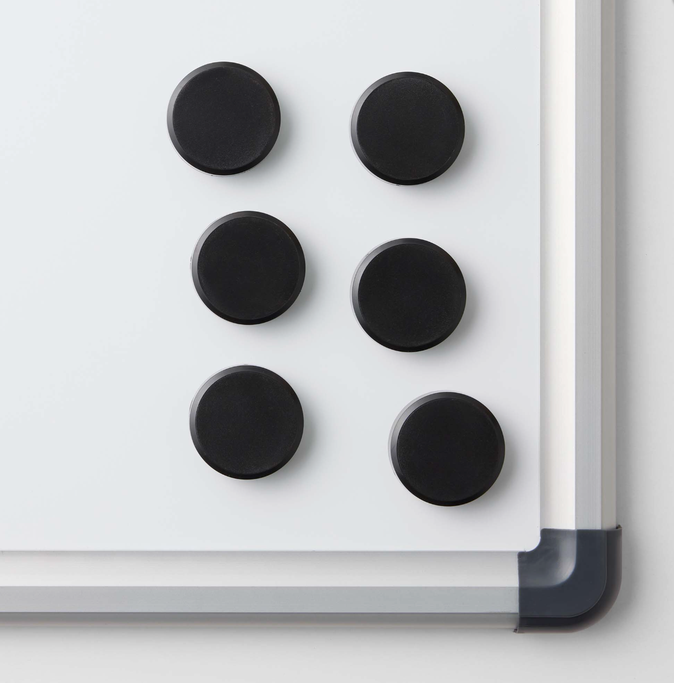 Magneter för whiteboards - Svart 6 st