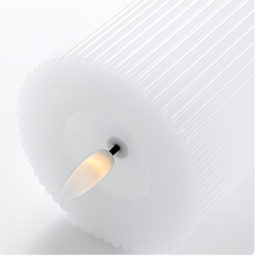 Touch LED-ljuspaket rillad - 3-pack vit