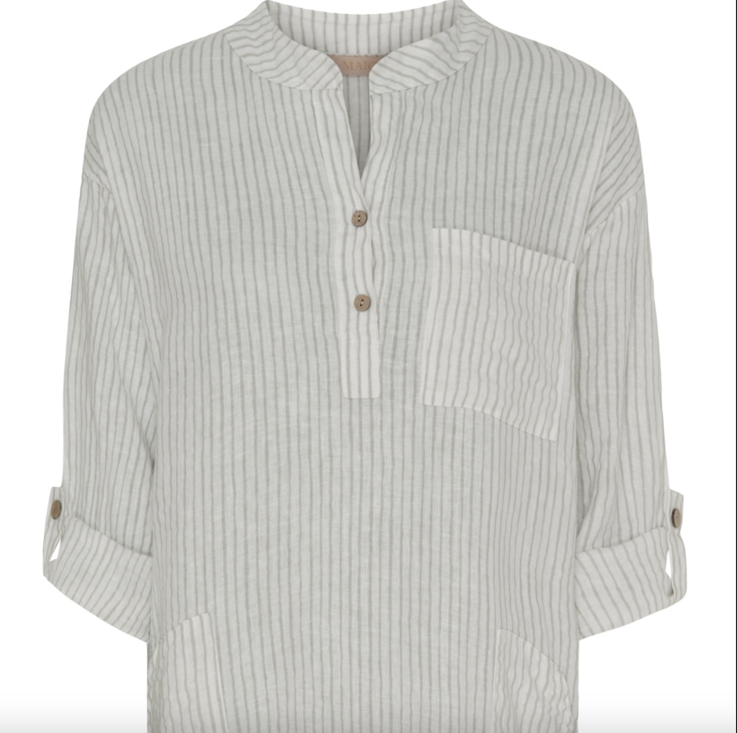 Klänning Linne – Grey Stripe