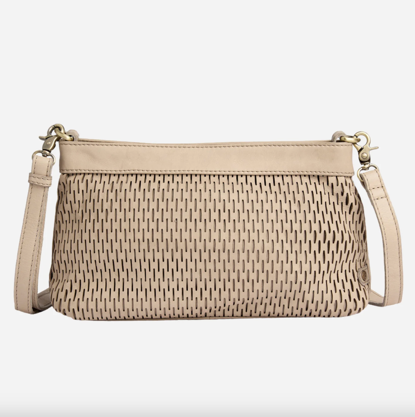 Clutch med perforerat mönster - Sand