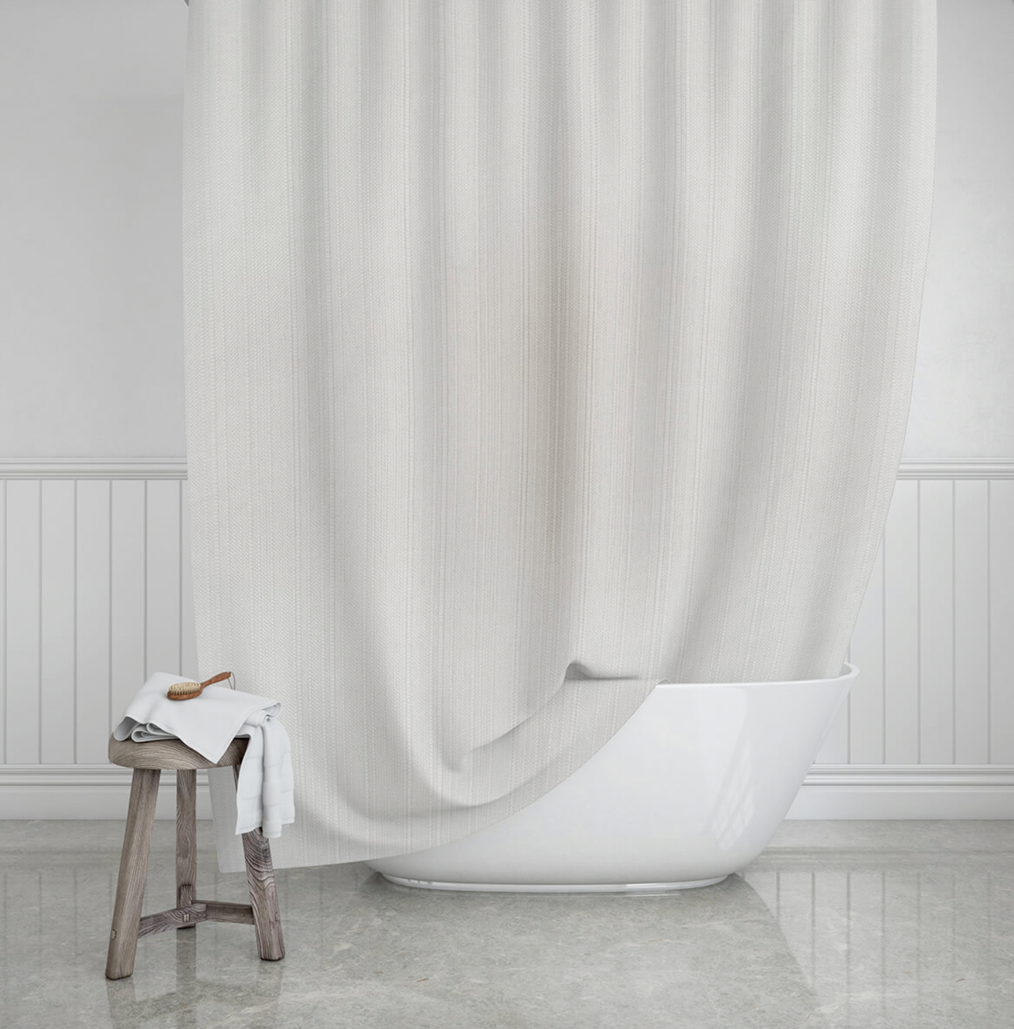 Duschdraperi Estia white - 180x200