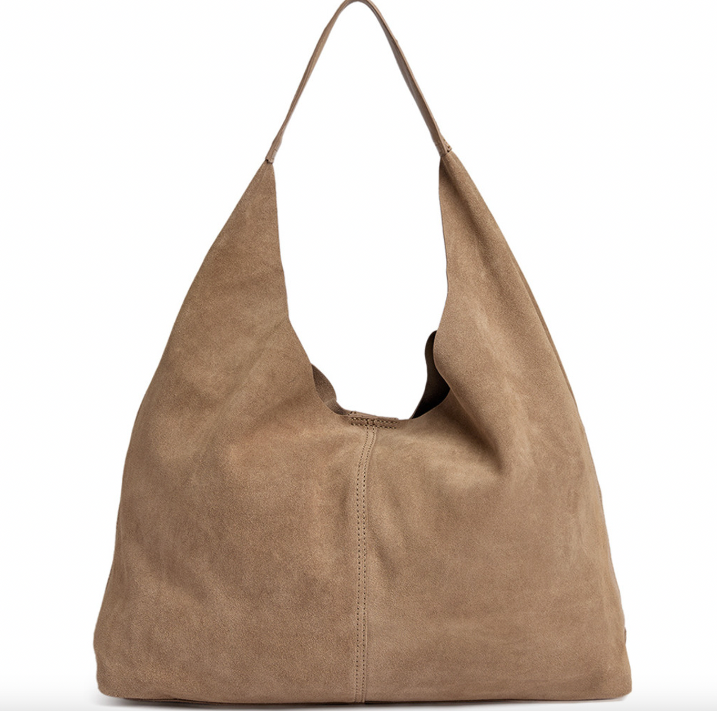 Shopper i mjukt mocka - Sand