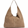 Shopper i mjukt mocka - Sand