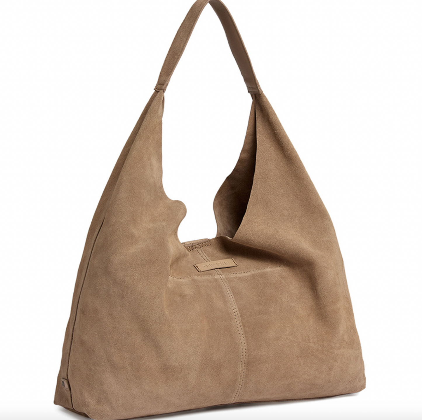 Shopper i mjukt mocka - Sand
