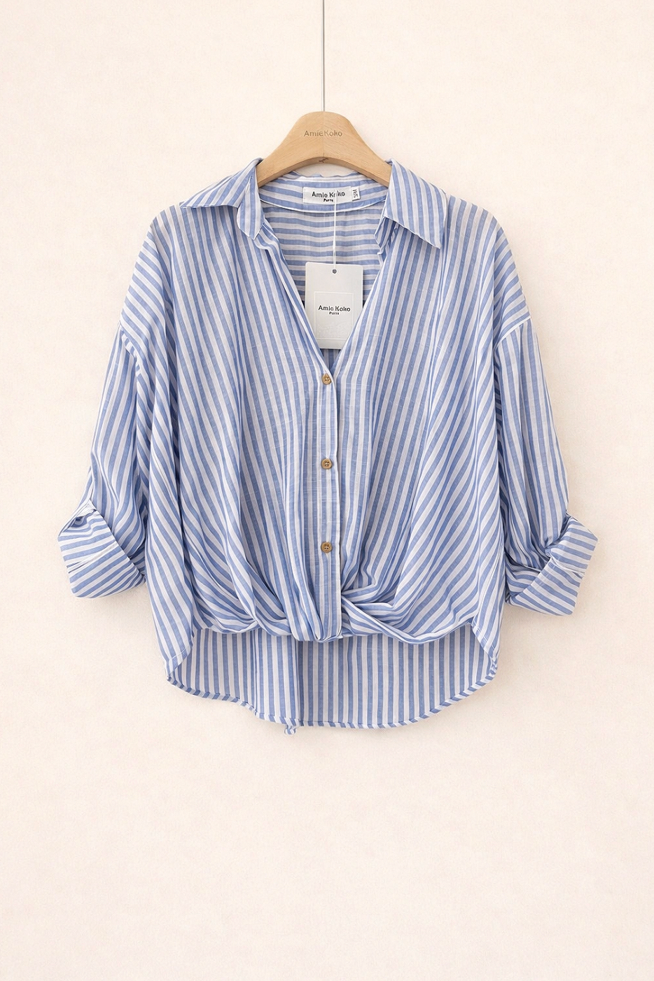 Skjorta med knut - Light blue