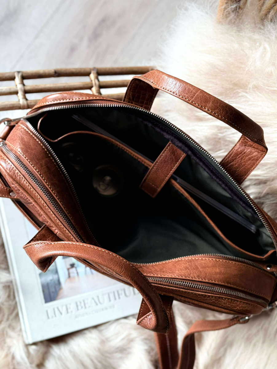 Laptopväska BELLO - Cognac