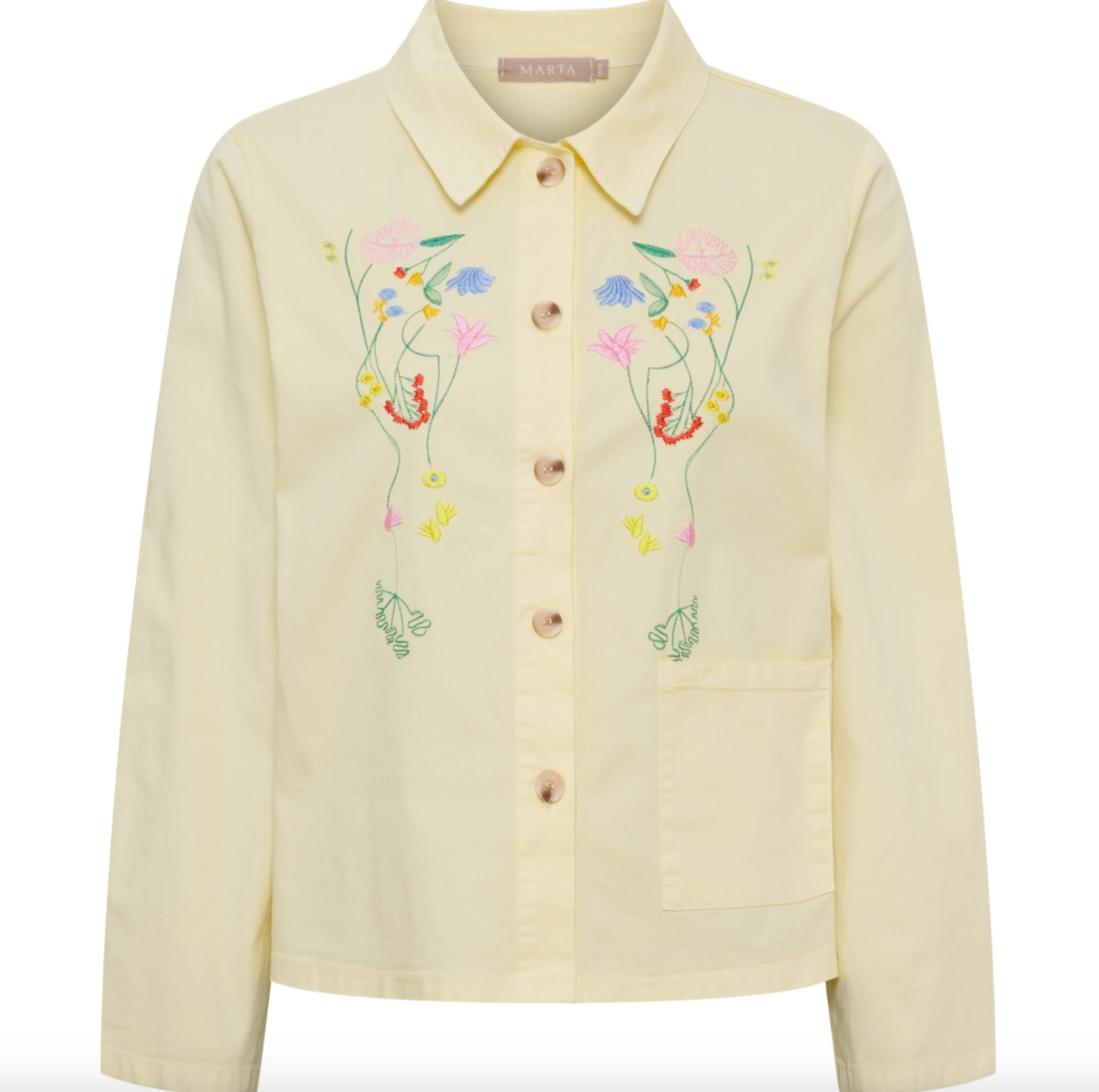 Jacka med broderi - yellow