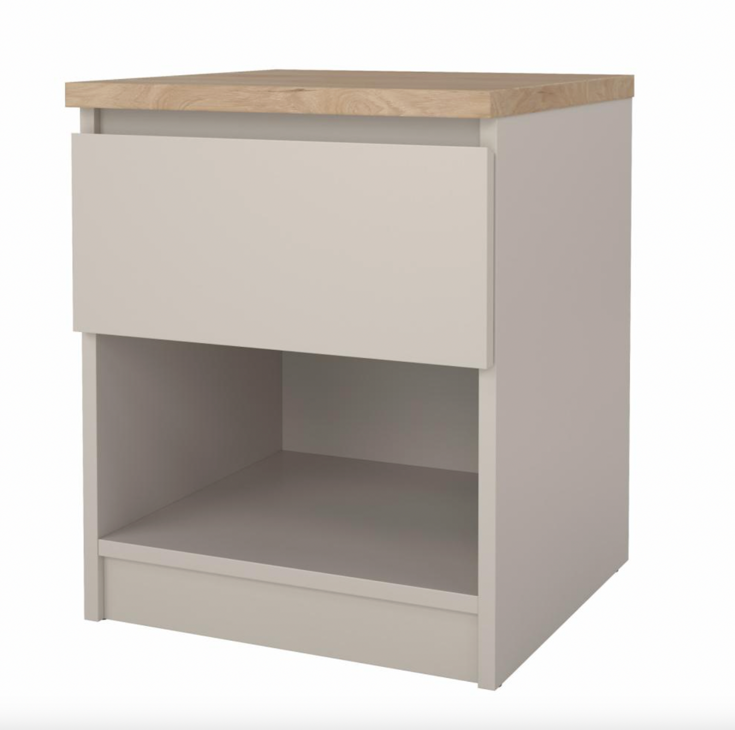 Sängbord - Hickory / cashmere med 1 låda