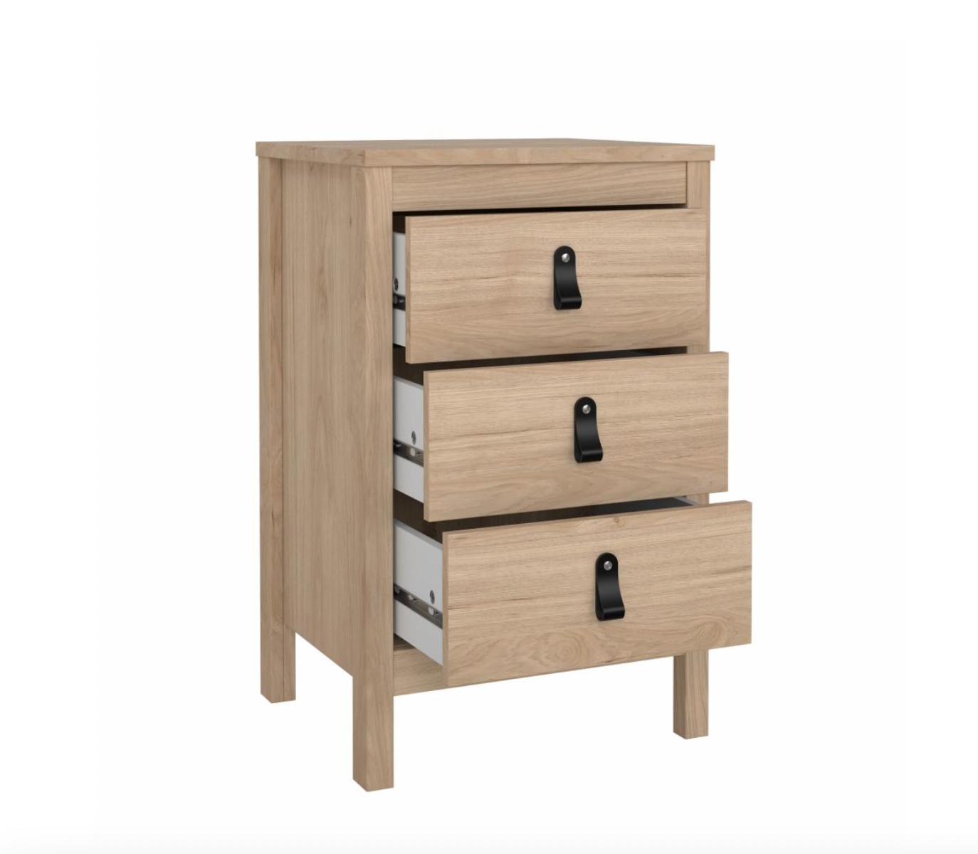 Nattduksbord Madrid med 3 lådor - Jackson Hickory