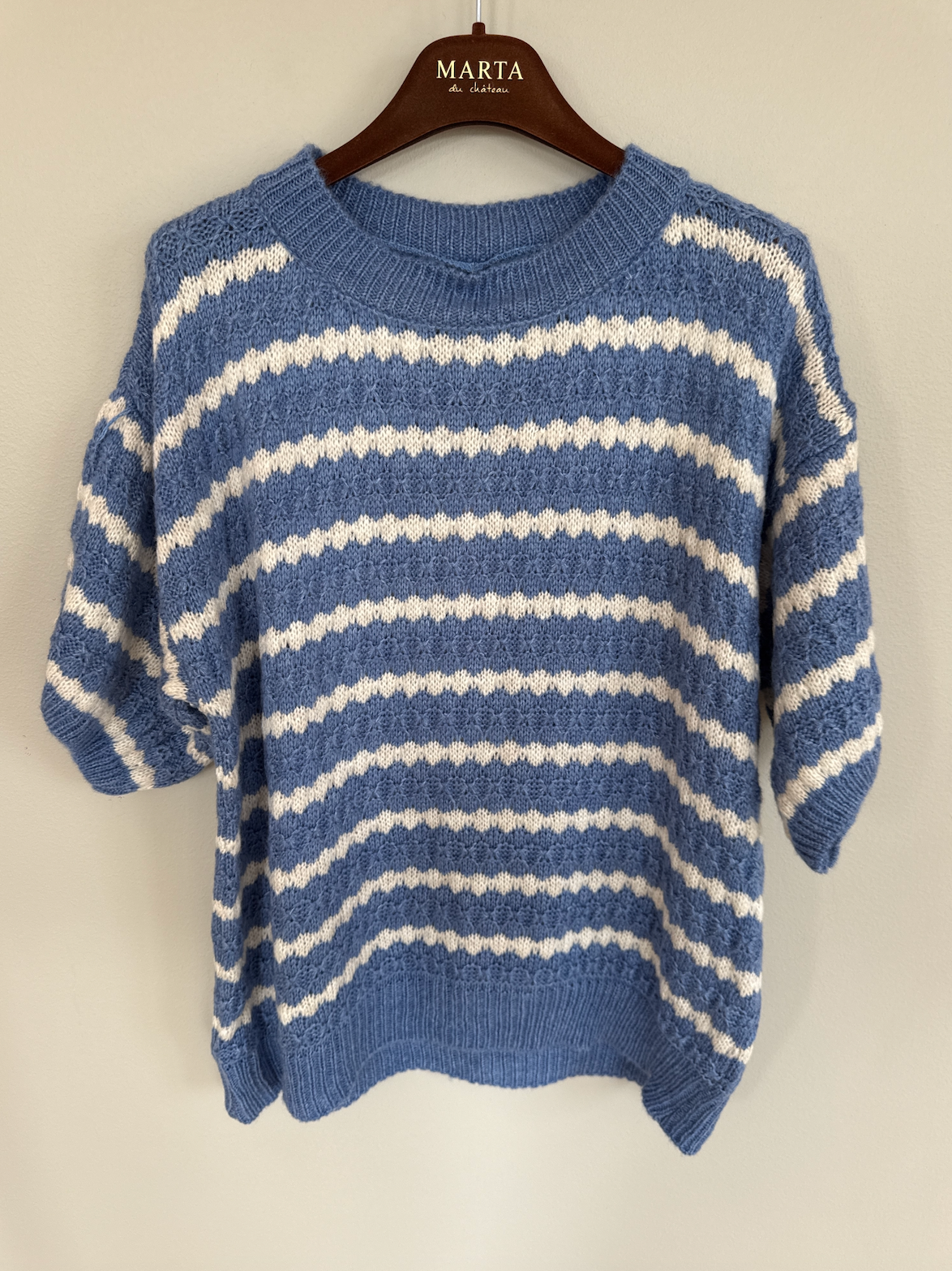 Stickad Nayeli - Jeans blue