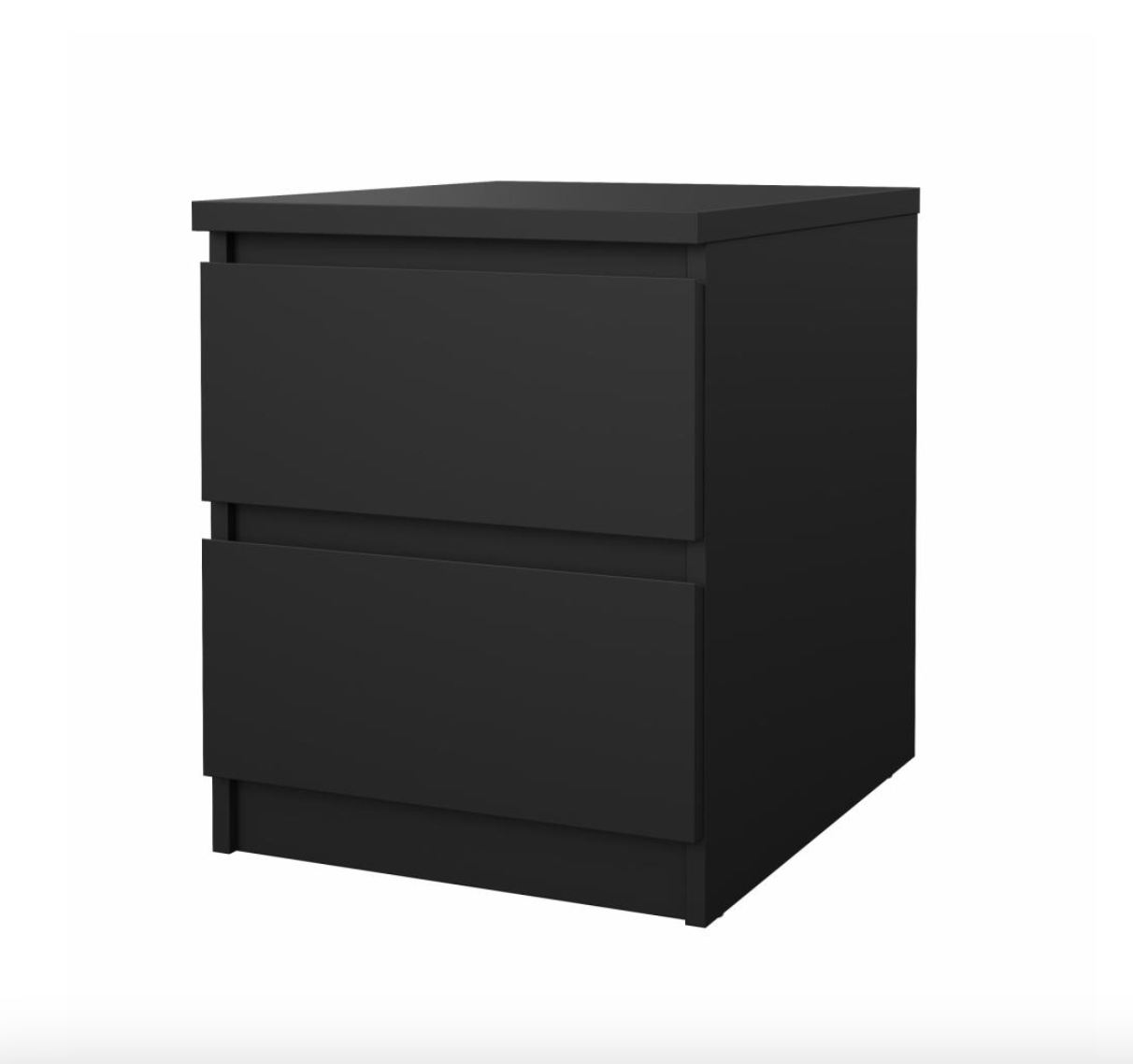 Sängbord - Black 2 lådor