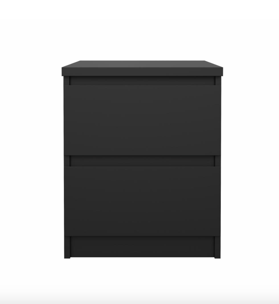 Sängbord - Black 2 lådor
