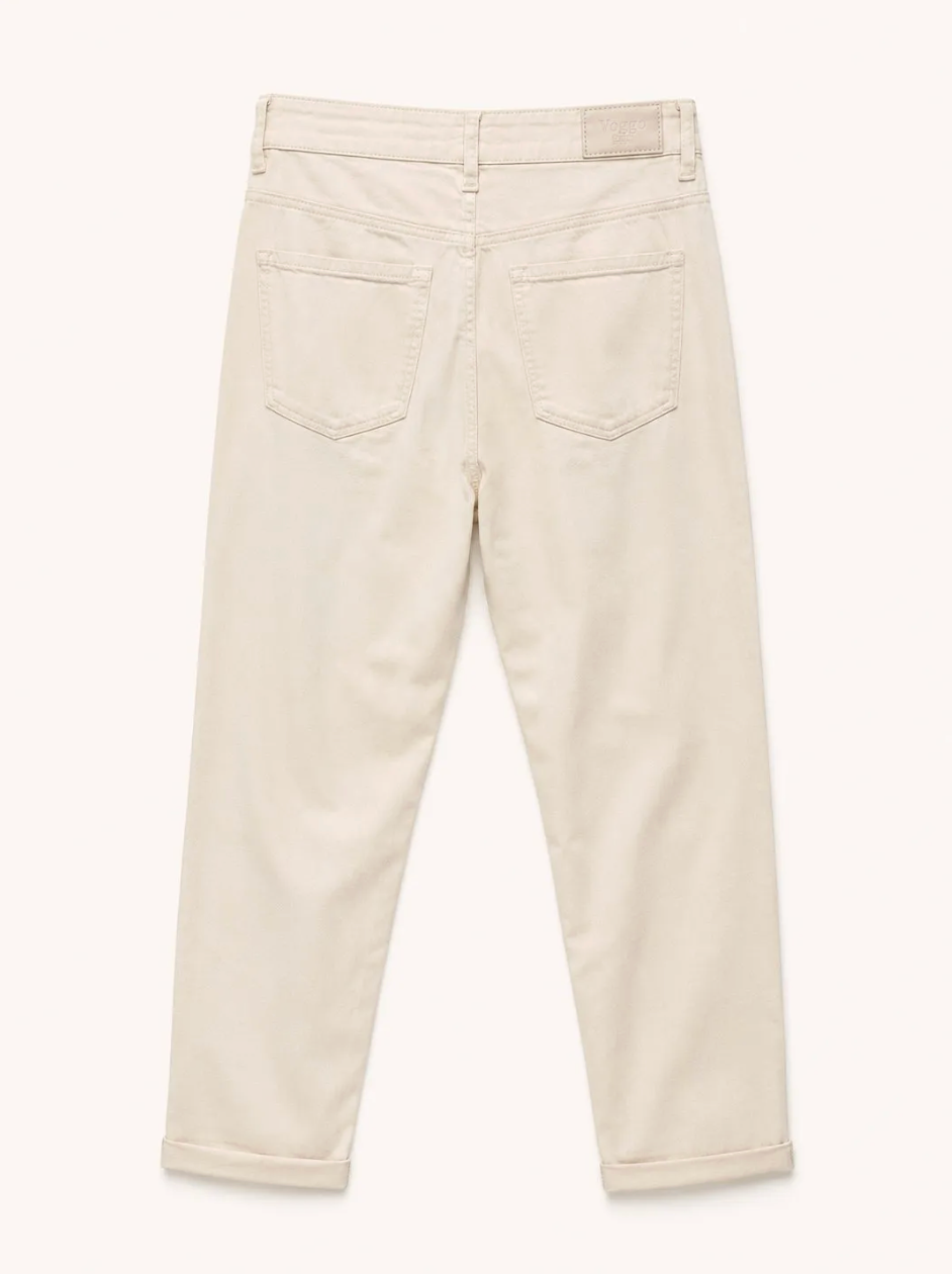 Byxor Mom Fit Canvas