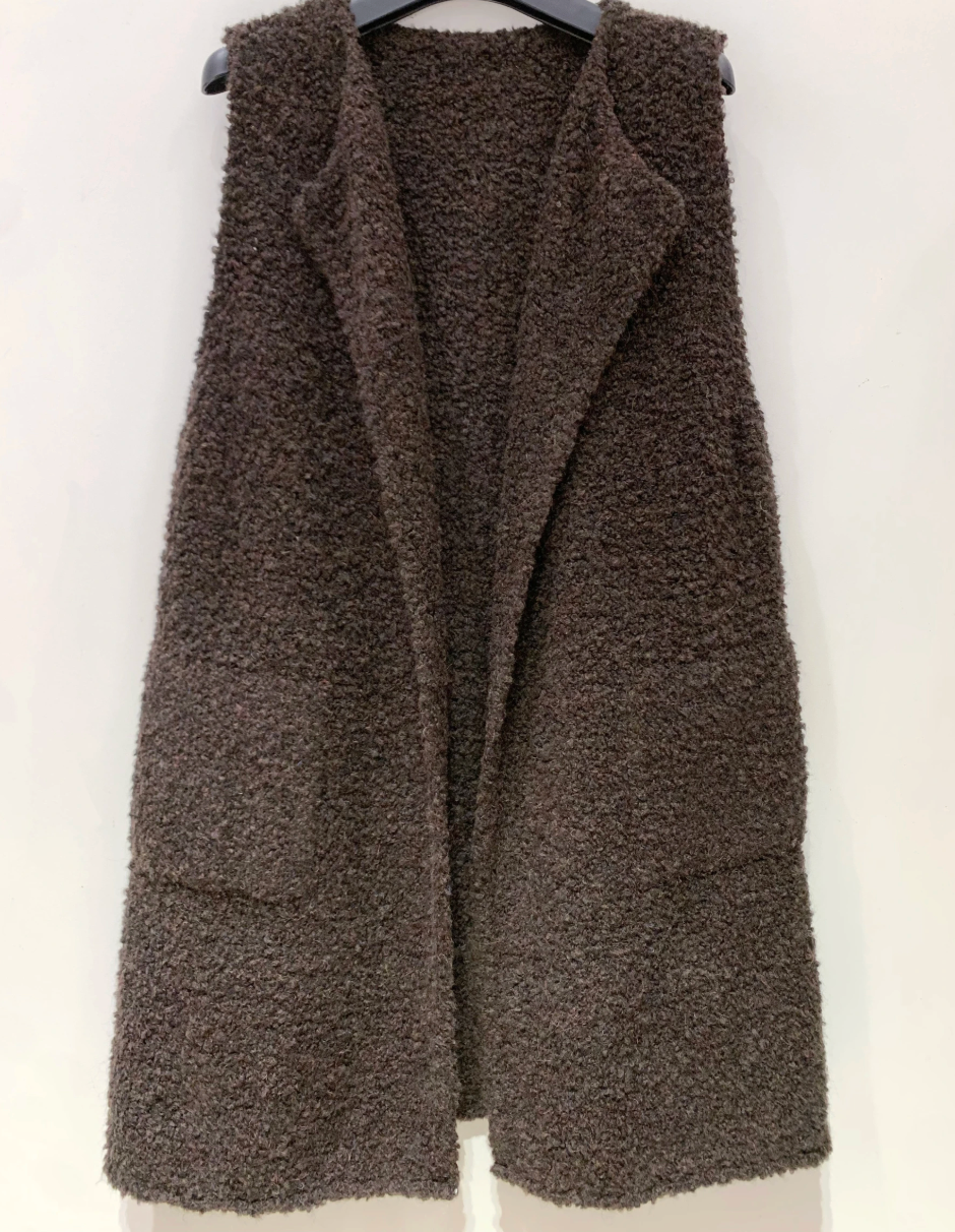 Väst bouclé - Choko