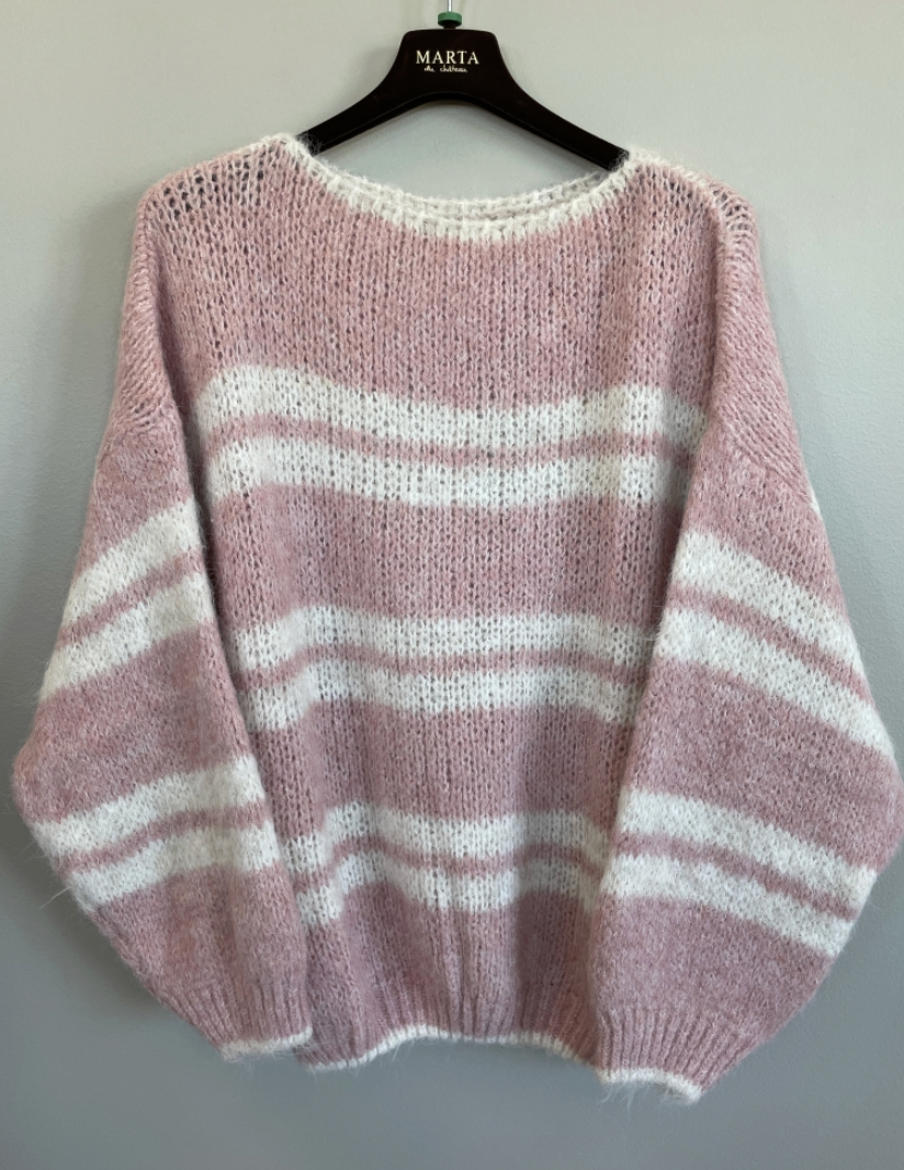 Strik Avellina - Rosa / Beige