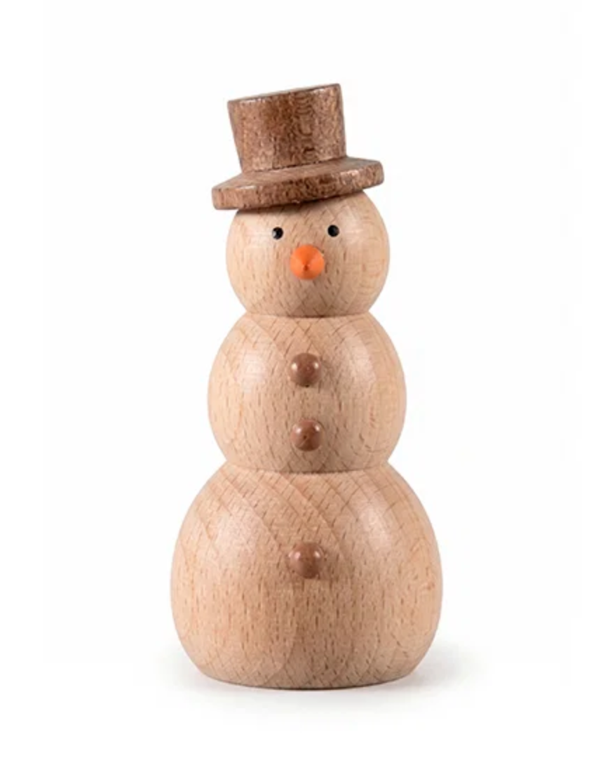 Snögubbe - wood – dekorativ figur