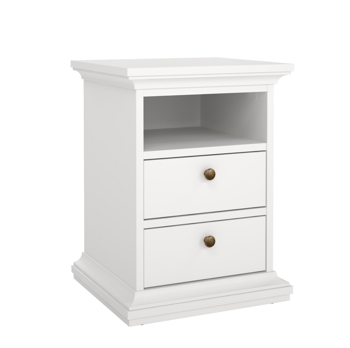 Sängbord Paris White – 2 lådor