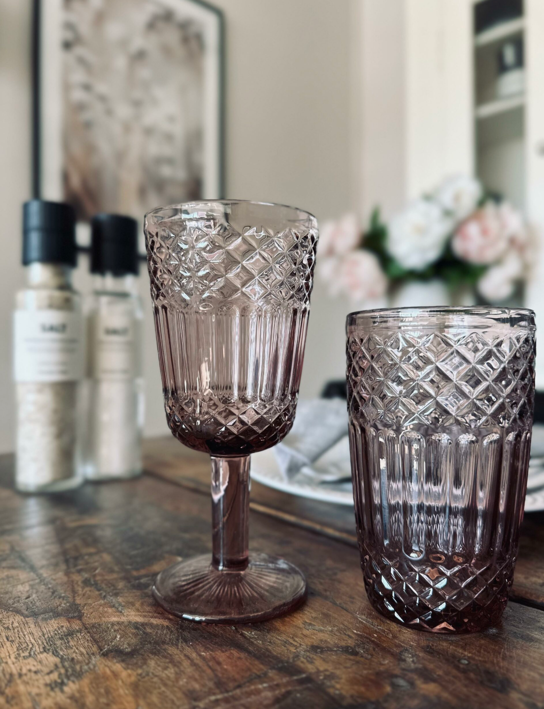 Dricksglas French Rose - Stor