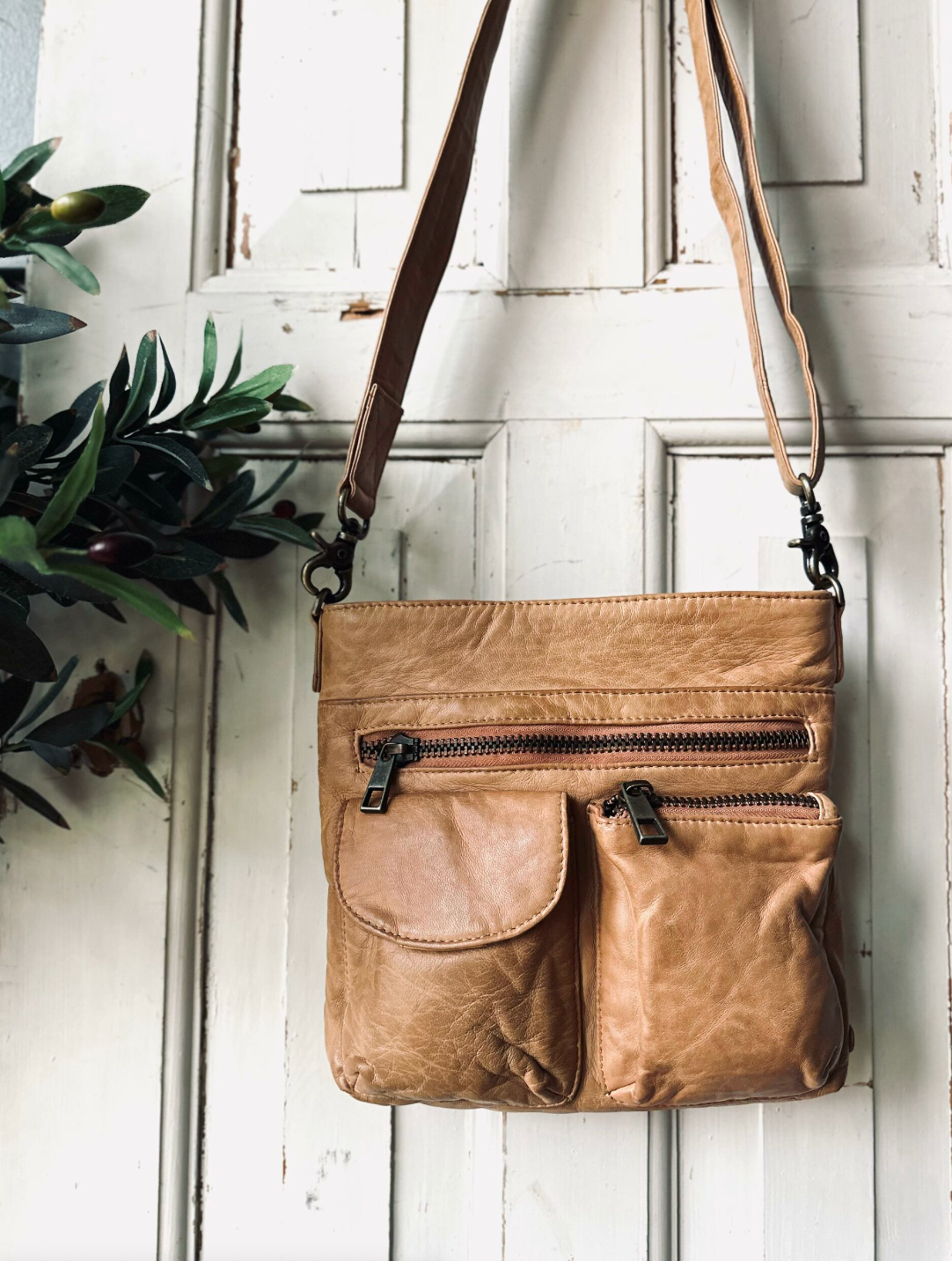 Crossbody Camel – Ultra mjuk