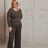 Frida Jazz Pants - Caffe PLUS str 42-48