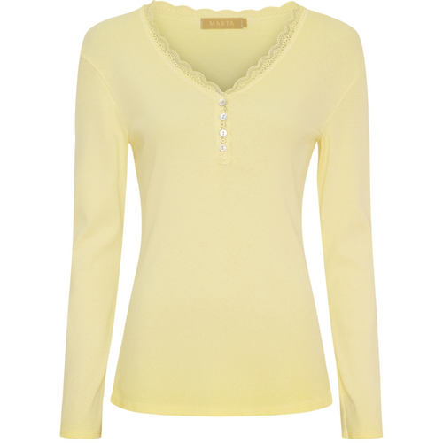 Blus Masha med knappar - Sommar gul