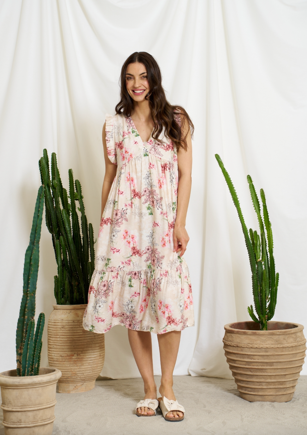 Klänning Anika Rosblomma