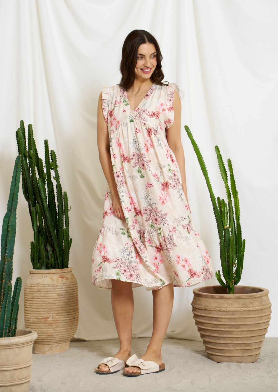 Klänning Anika Rosblomma