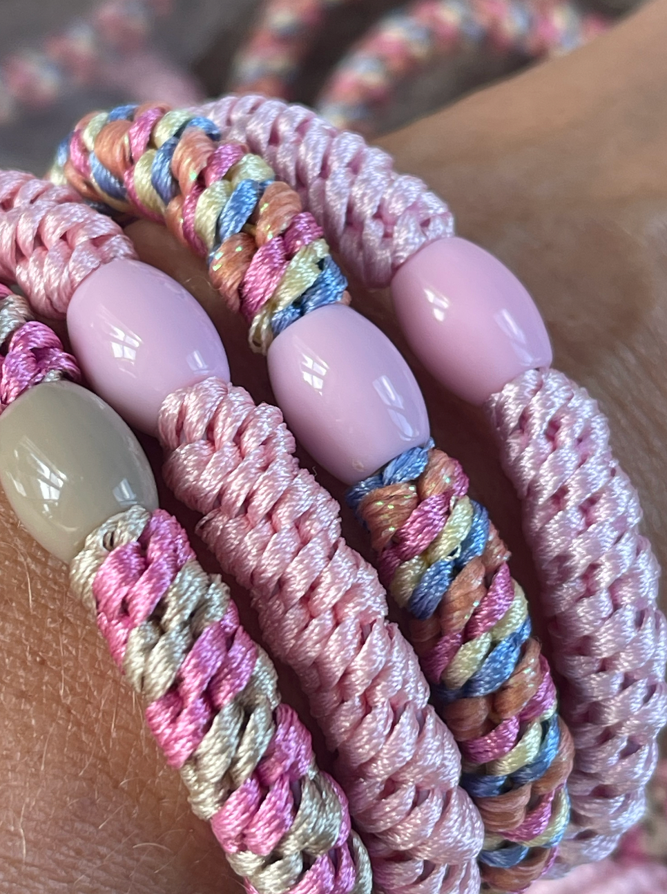 Hårsnoddar Supreme Soft pink - 4 st.