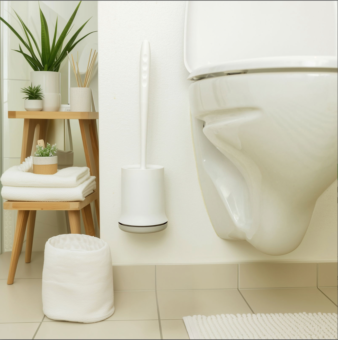 Toalettborste med upphängning - Silikon