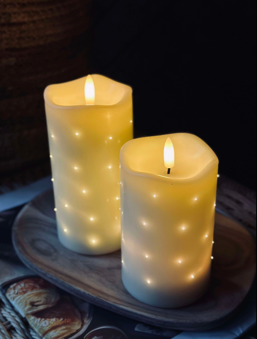 LED-blockljus vit TWINKLE - 12,5cm