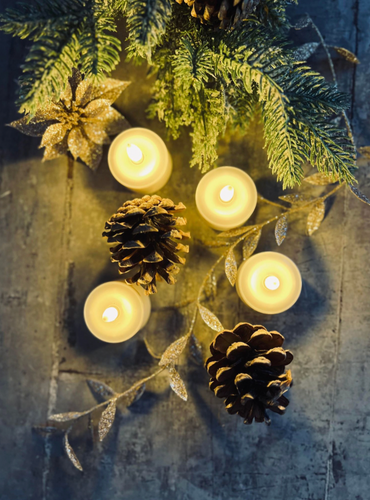 LED värmeljus - Uppladdningsbar - 4 st extra