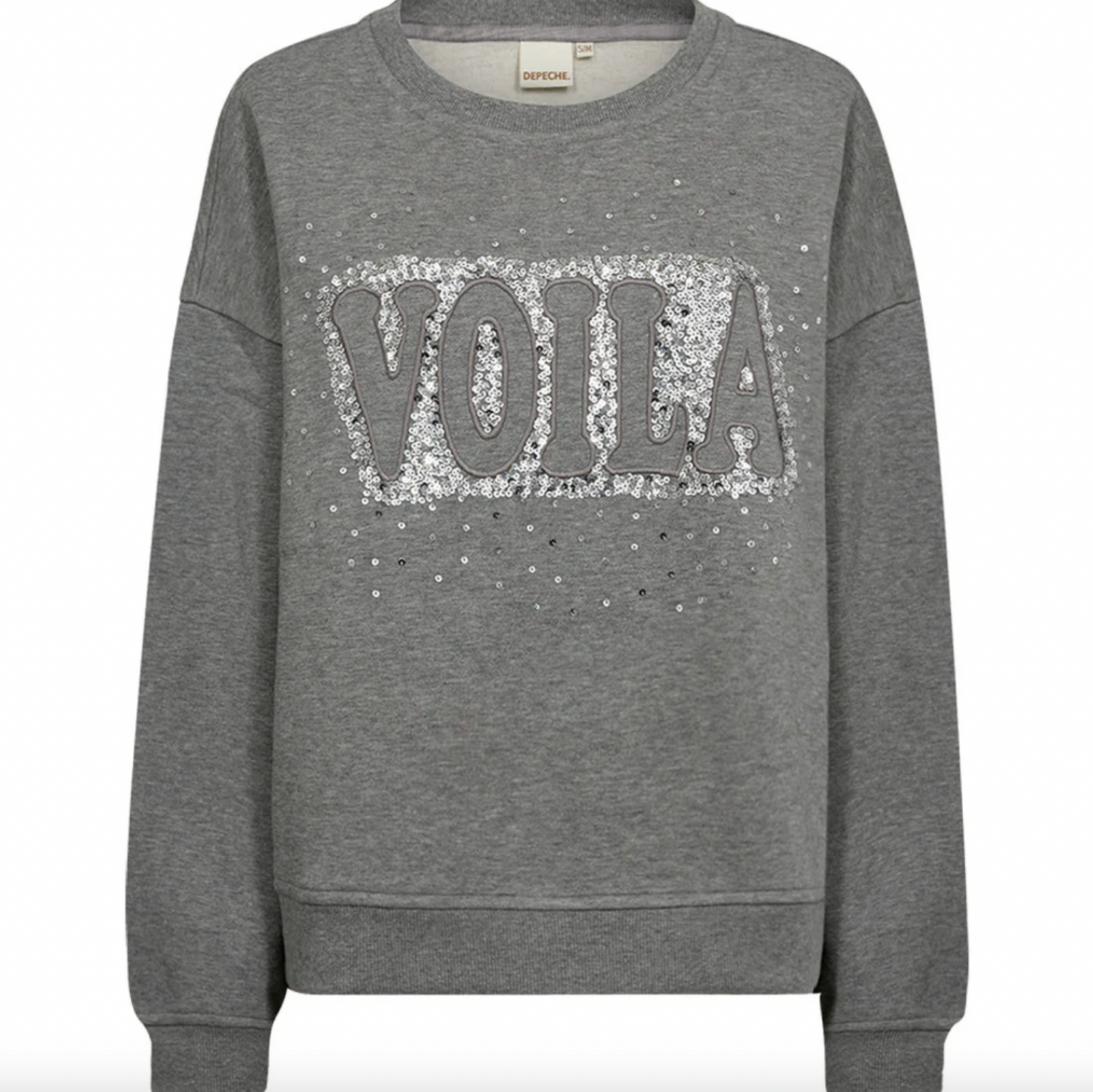 Sweatshirt Oversize - Gråmelerad